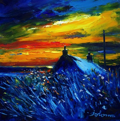Evening Gloaming Mull of Kintyre 16x16